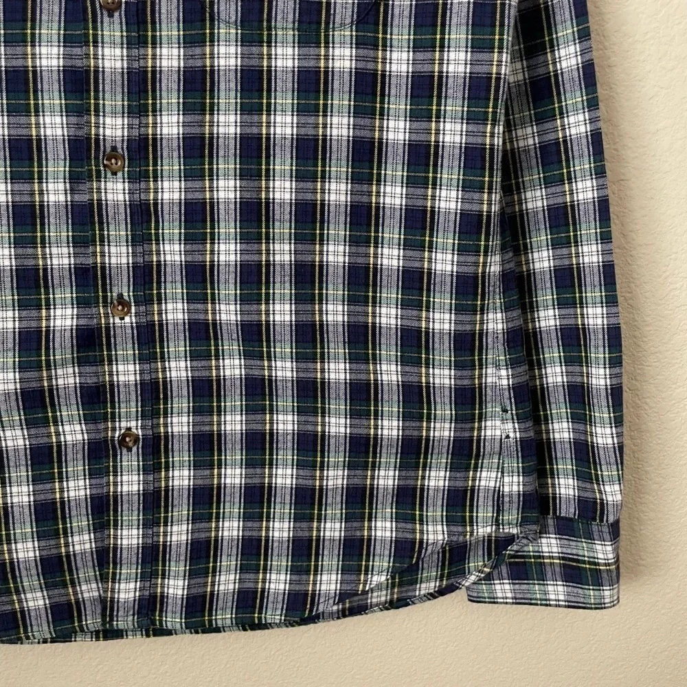 J. Crew Shirt Mens Medium Slim Fit Brushed Twill‎ Plaid Long Sleeve Button Down